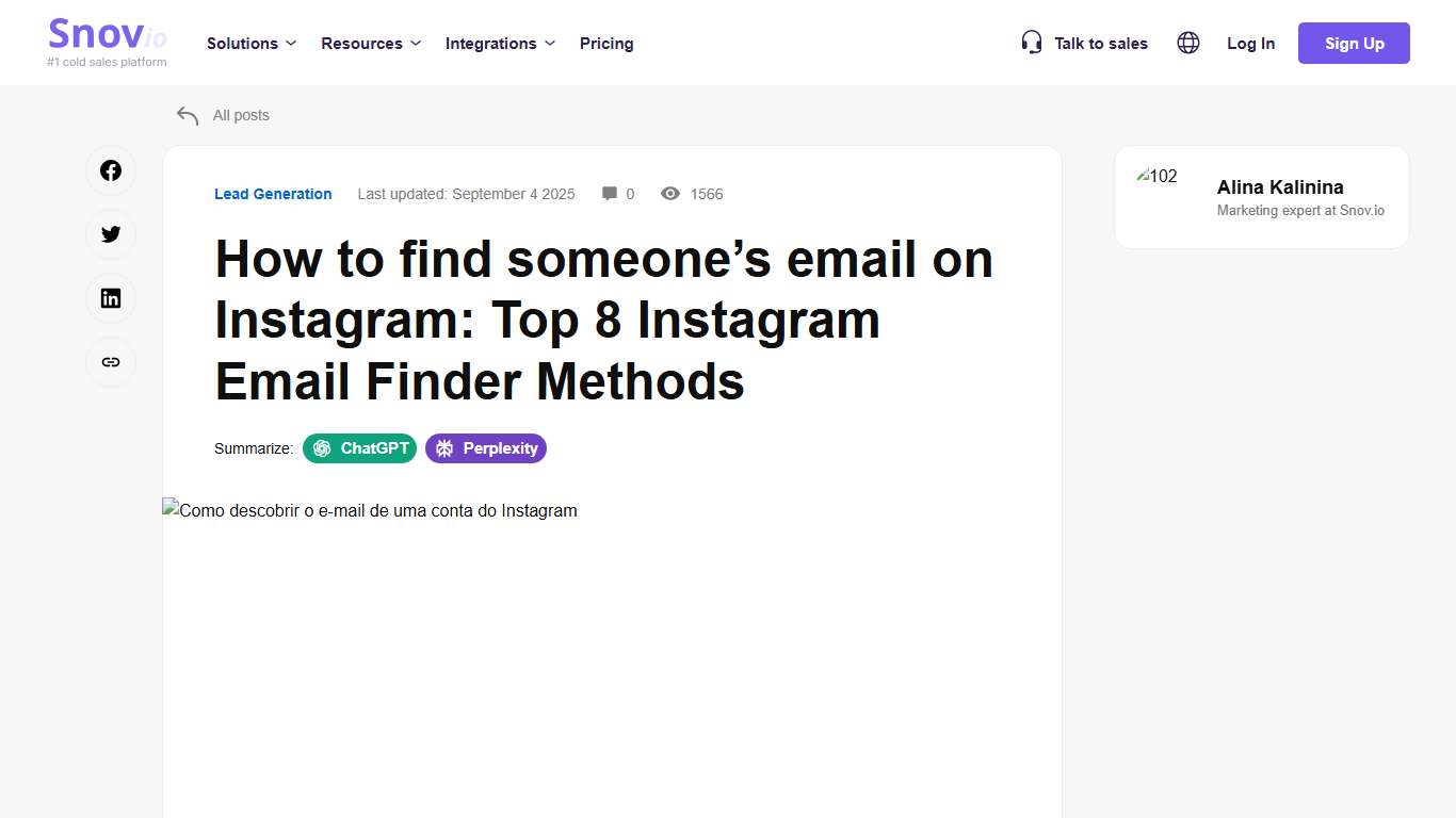 How to Find an Email Address from an Instagram Profile