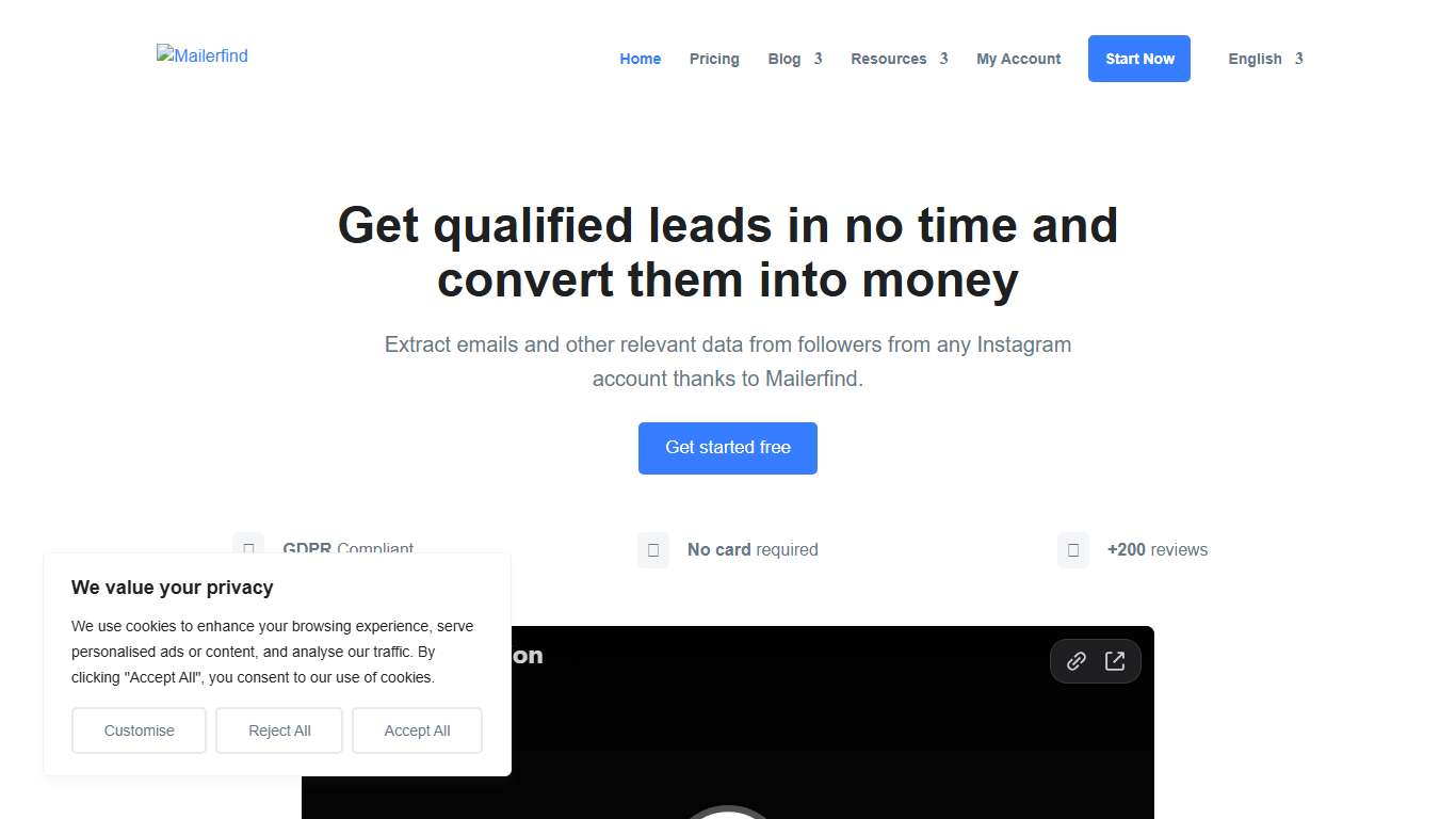 Mailerfind - Get Qualified Leads from Instagram